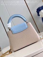 Louis Vuitton LV Mini Capucines Beige Blue Bag 21cm - 3