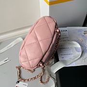 Chanel Backpack Gold Pink Lambskin 22x17x7.5cm - 5