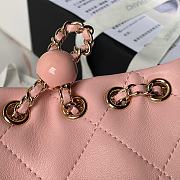 Chanel Backpack Gold Pink Lambskin 22x17x7.5cm - 3