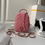 Chanel Mini Phone Holder Backpack Pink 18x13x9cm - 6