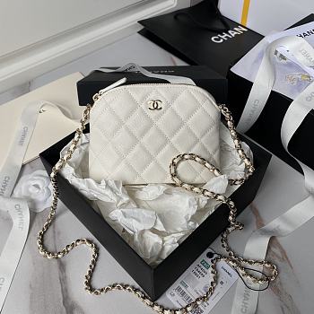 Chanel Clutch With Chain Caviar White 16x11x2.5cm