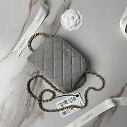 Chanel Clutch With Chain Caviar Grey 16x11x2.5cm - 4