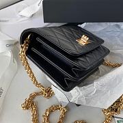 Chanel Wallet On Chain 2.55 Black 15.5x11x4.5cm - 4