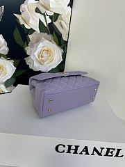 Chanel Coco Handle Flap Bag Purple Caviar 24cm - 6