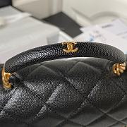 Chanel 23s Flap Bag Handle Black Caviar Gold 19x13x7.5cm - 5