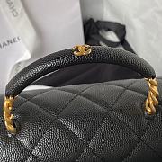 Chanel 23s Flap Bag Handle Black Caviar Gold 22x14.5x8cm - 6