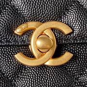 Chanel 23s Flap Bag Handle Black Caviar Gold 22x14.5x8cm - 2