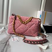 Chanel 19 Large Flap Bag Pink Tweed 30cm - 5