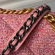 Chanel 19 Flap Bag Pink Tweed 26cm - 3