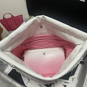 Chanel 22 Handbag White & Light Pink 35x37x7cm - 6