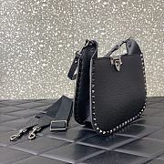 Valentino Garavani Rockstud Leather Black Shoulder Bag 26x20x8cm - 3