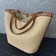 Valentino Garavani Rockstud Raffia Tote Bag 31x30x13.5cm - 6