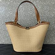 Valentino Garavani Rockstud Raffia Tote Bag 31x30x13.5cm - 3