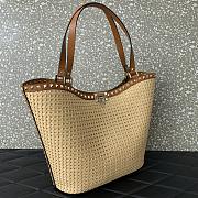 Valentino Garavani Rockstud Raffia Tote Bag 31x30x13.5cm - 2