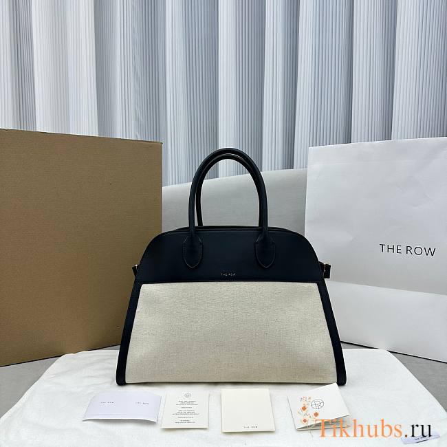 The Row Soft Margaux 15 Bag Canvas Leather 38.5x16x30cm - 1