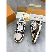 Louis Vuitton LV Trainer Brown Beige White Sneaker - 4