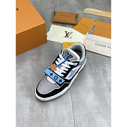 Louis Vuitton LV Trainer Blue Grey Black Sneaker - 2