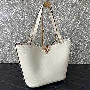 Valentino Garavani Rockstud Tote Bag White 26x11x24cm - 5