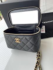 Chanel Top Handle Vanity Case Black Caviar 17x10x8cm - 5