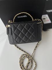 Chanel Top Handle Vanity Case Black Caviar 17x10x8cm - 3