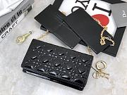 Dior Lady Pouch Patent Black Bag 21.5 x 11.5 x 3 cm - 4