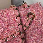 Chanel Medium Flap Bag Tweed Pink 25cm - 2