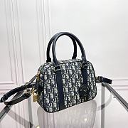 Dior Medium D-Vibe Bowling Bag Blue 25x16x9.5cm - 2