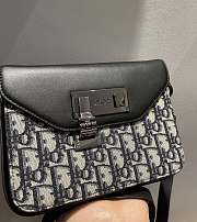 Dior Oblique Galaxy Beige Black 19x14x4cm - 2