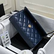 Chanel Woc Mini Flap Bag Navy Blue Lambskin 17x10x4cm - 6