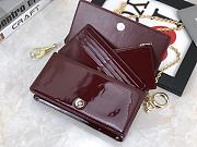 Dior Lady Pouch Patent Red Wine Bag 21.5 x 11.5 x 3 cm - 3