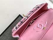 Chanel Medium Flap Bag Pink White 25cm - 6