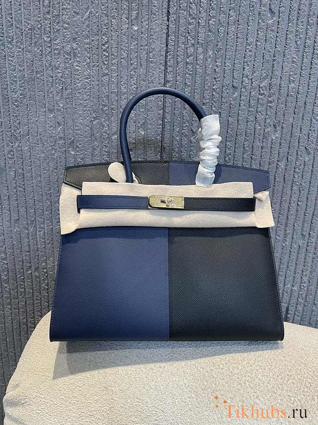 Hermes 30 Birkin Casaque Black Navy Blue 30cm - 1