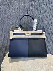 Hermes 30 Birkin Casaque Black Navy Blue 30cm - 1