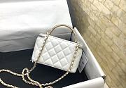 Chanel Vanity Case Top Handle White Bag 17x9.5x8cm - 5