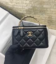 Chanel Vanity Case Top Handle Black Bag 17x9.5x8cm - 3