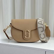 Marc Jacobs Leather Saddle Bag Beige 25x18x8cm - 1