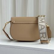 Marc Jacobs Leather Saddle Bag Beige 25x18x8cm - 6