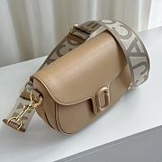 Marc Jacobs Leather Saddle Bag Beige 25x18x8cm - 4