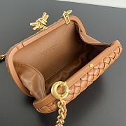 Bottega Veneta Knot With Chain Cognac 19x11.5x5cm - 5