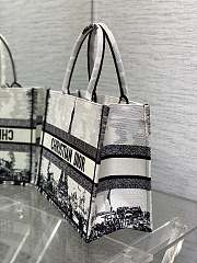 Dior Medium Book Tote White Black Paris Embroidery 36 x 27.5 x 16.5 cm - 5