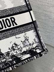 Dior Medium Book Tote White Black Paris Embroidery 36 x 27.5 x 16.5 cm - 3