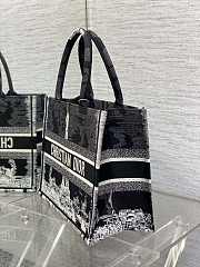 Dior Medium Book Tote Black White Paris Embroidery 36 x 27.5 x 16.5 cm - 4