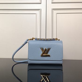 Louis Vuitton LV Twist MM Blue 23x17x9.5cm