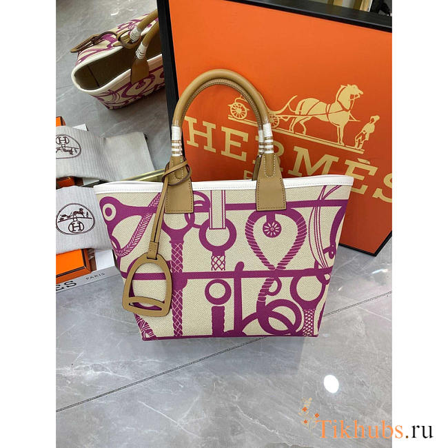 Hermes Steeple 25 Bag Purple Bag 25x23x15cm - 1