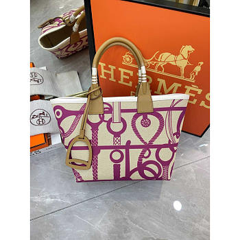 Hermes Steeple 25 Bag Purple Bag 25x23x15cm