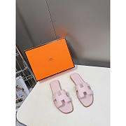 Hermes Oran H Sandals Slippers Classic Rose Pale - 1