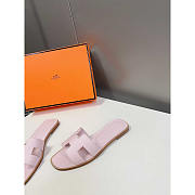 Hermes Oran H Sandals Slippers Classic Rose Pale - 3