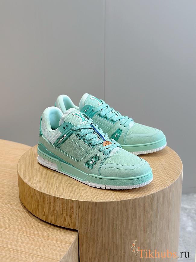 Louis Vuitton LV Trainer Green Sneaker - 1