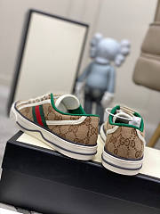 Gucci Wmns Tennis 1977 Beige Ebony Sneaker - 5