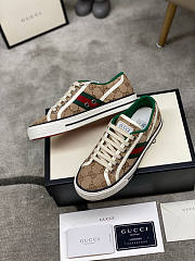 Gucci Wmns Tennis 1977 Beige Ebony Sneaker - 4